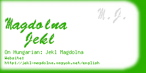 magdolna jekl business card